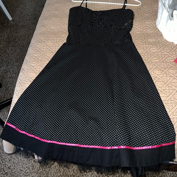 Ruby Rox black polka dot strap dress - Picture 3 of 3